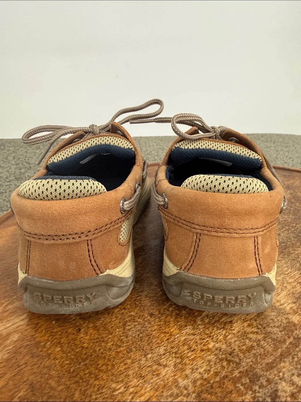 Sperry Shoes Boys 13 Lanyard Brown Boat Moccasin Preppy Classic Church